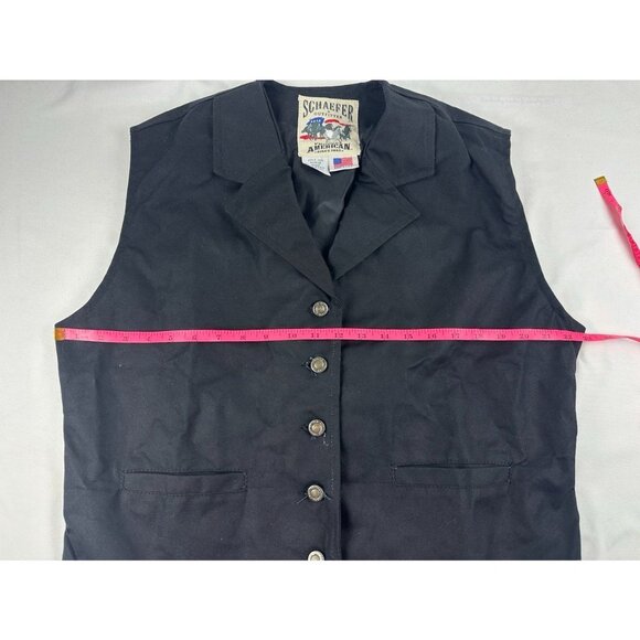 Schaefer Outfitter 705 Men's Black Canvas Ranger Vest XL EUC Made In USA - Picture 6 of 6